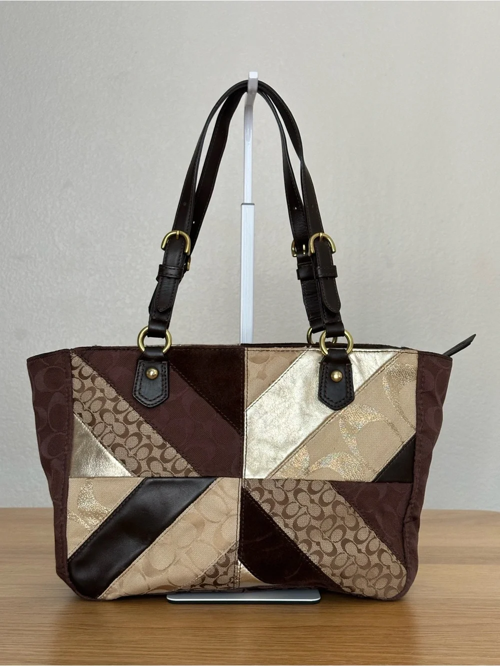 Coach Patchwork Tote Zippy Bag